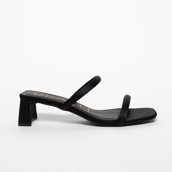 Matisse Jerry Black Block Heel Sandals - Picture 3 of 4
